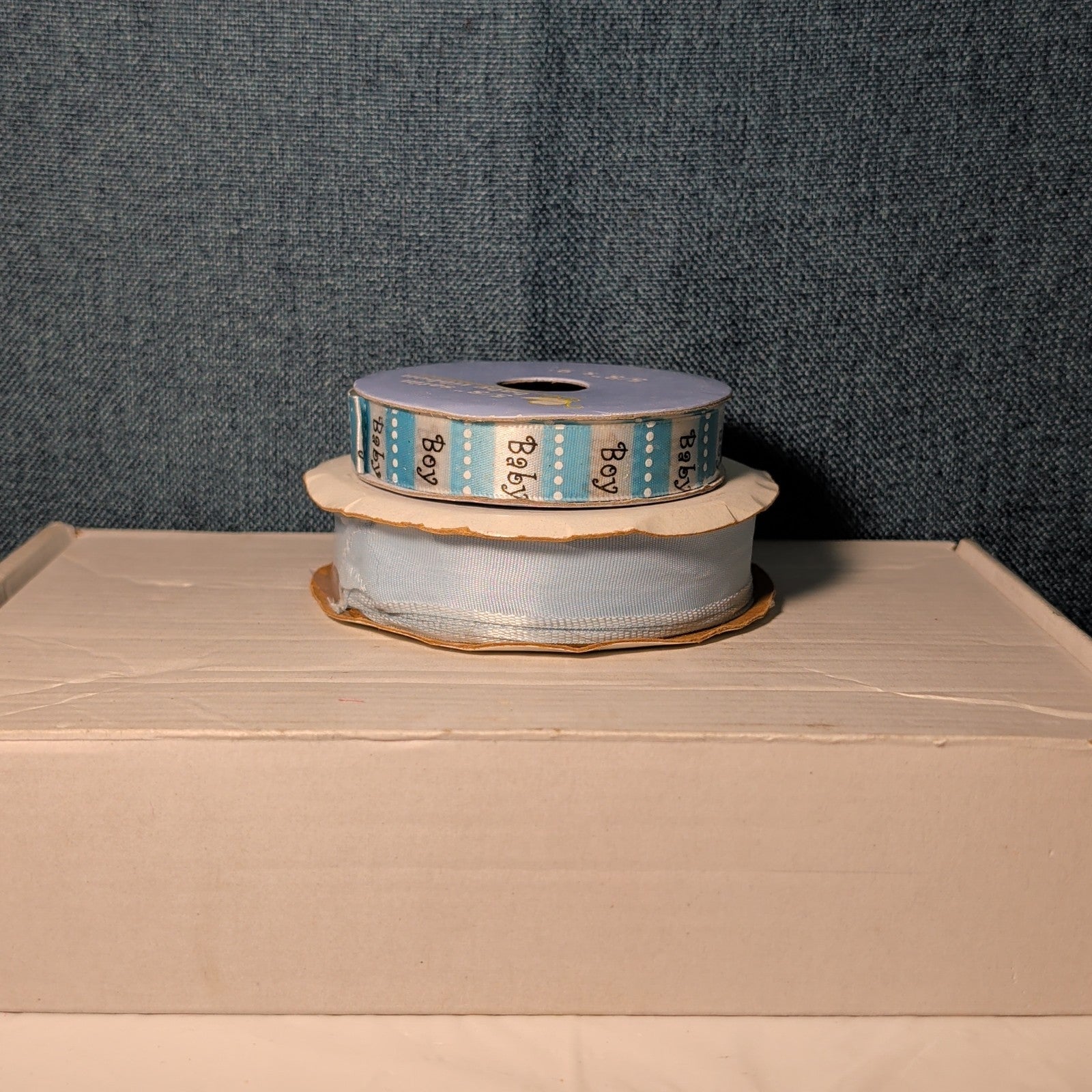 Mixed Ribbon Lot 11 Spools Satin Grosgrain Lace Wired Blue Green Yellow Fall