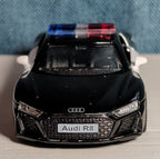 RMZ City Audi R8 Police Car 1/36 Diecast Pull Back Opening Doors PreOwned
