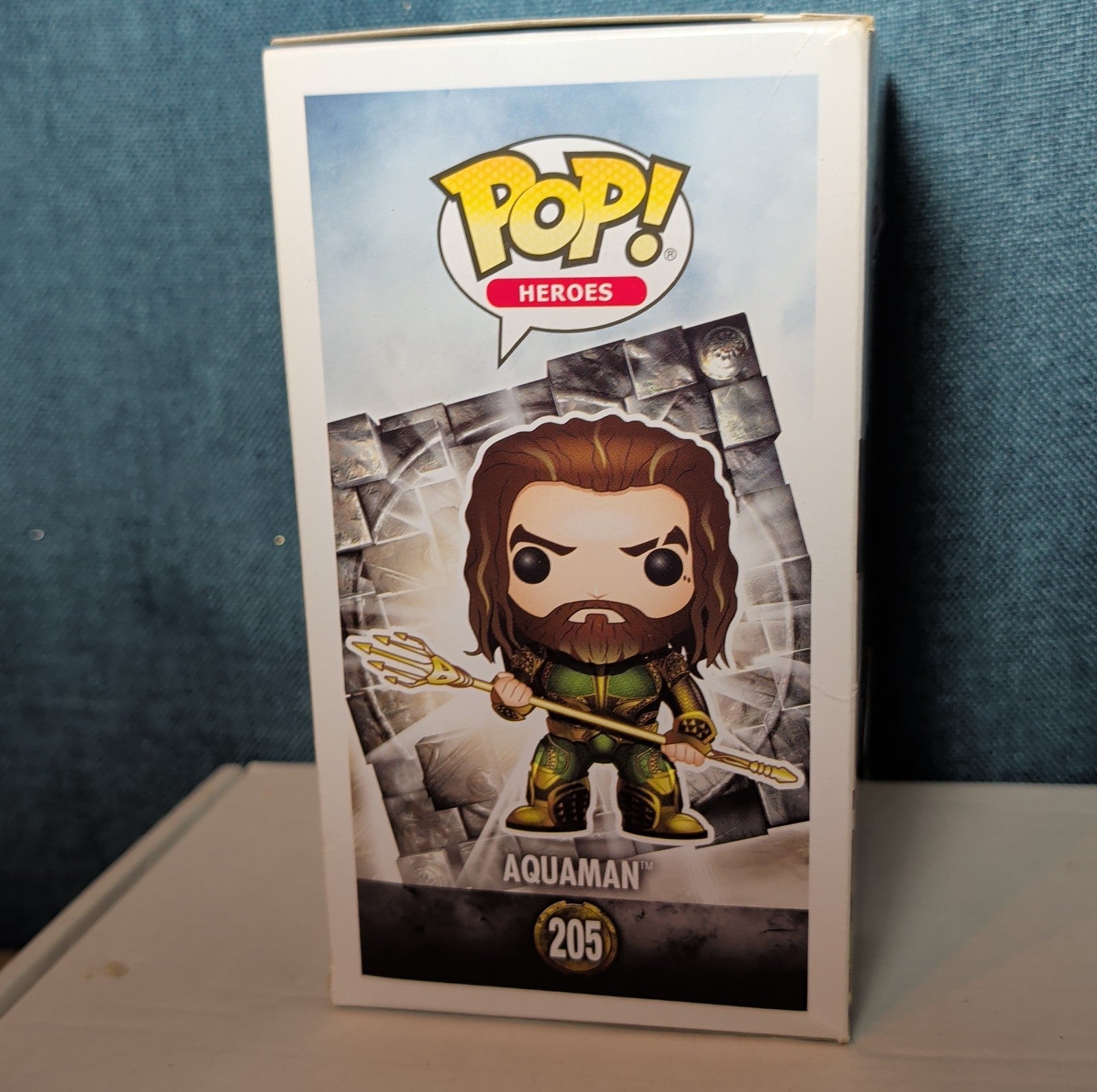 Funko POP! Heroes DC Comics Justice League Movie Aquaman #205 NIB with Protector