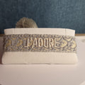 J'Adore Woven Friendship Bracelet Grey Tassel Designer Inspired