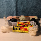 Vintage Tapestry Wool Lot 5 Skeins DMC Laine Colbert & Wolle-Rödel Virgin Wool