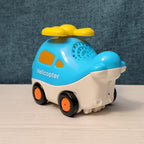 VTech Go! Go! Smart Wheels HELICOPTER | Light Blue & Yellow | Tested Works!