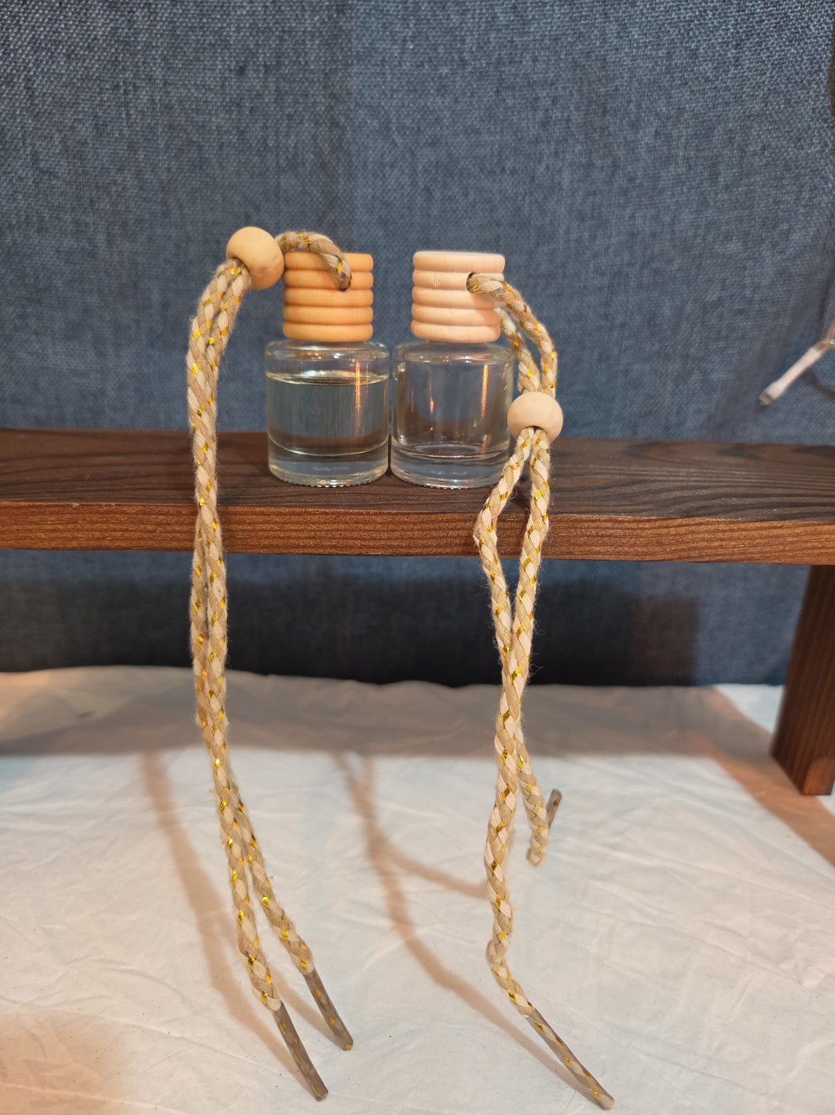 Rearview Car Oil Diffuser 8ml Pick Your Scent Wood Glass Boho Full | Set Of 2