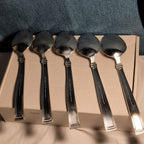 Hampton Silversmiths PORTFOLIO Glossy Spoons Set of 5 | 18/0 Stainless 208