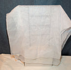 White Chiffon Evening Shawl Wrap Capelet Bridal Pre-Owned 67x21