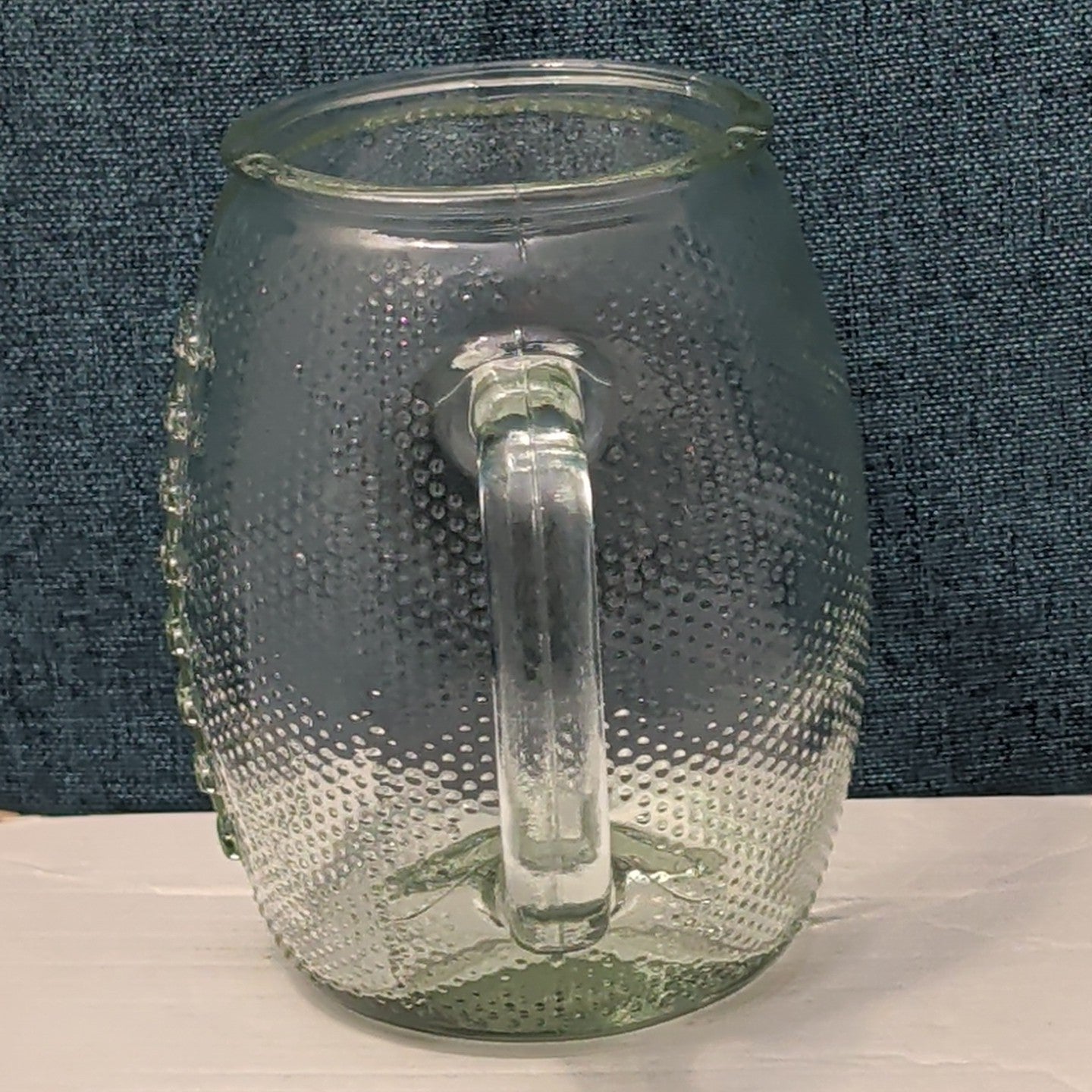 Home Essentials FOOTBALL Glass Mug XL 36 oz Textured Pigskin Beer Stein Gameday