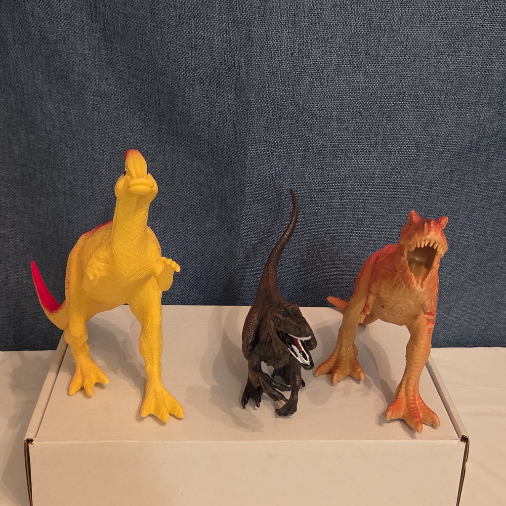 Dinosaur Toy Figures Lot of 6 T-Rex Triceratops Stegosaurus