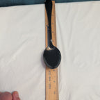 Set of 8 Black Stainless Steel Spoons 18/0 Modern Onyx Flatware Table Spoons Set