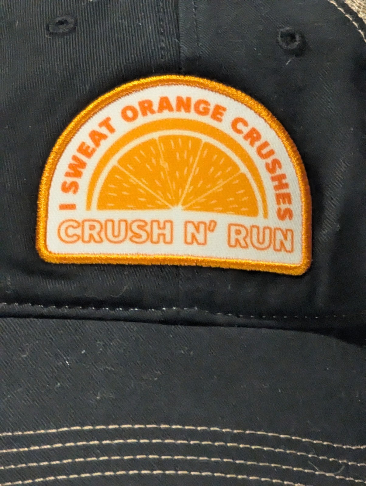 Waterman's Crush N Run Trucker Hat I Sweat Orange Crushes Virginia Beach