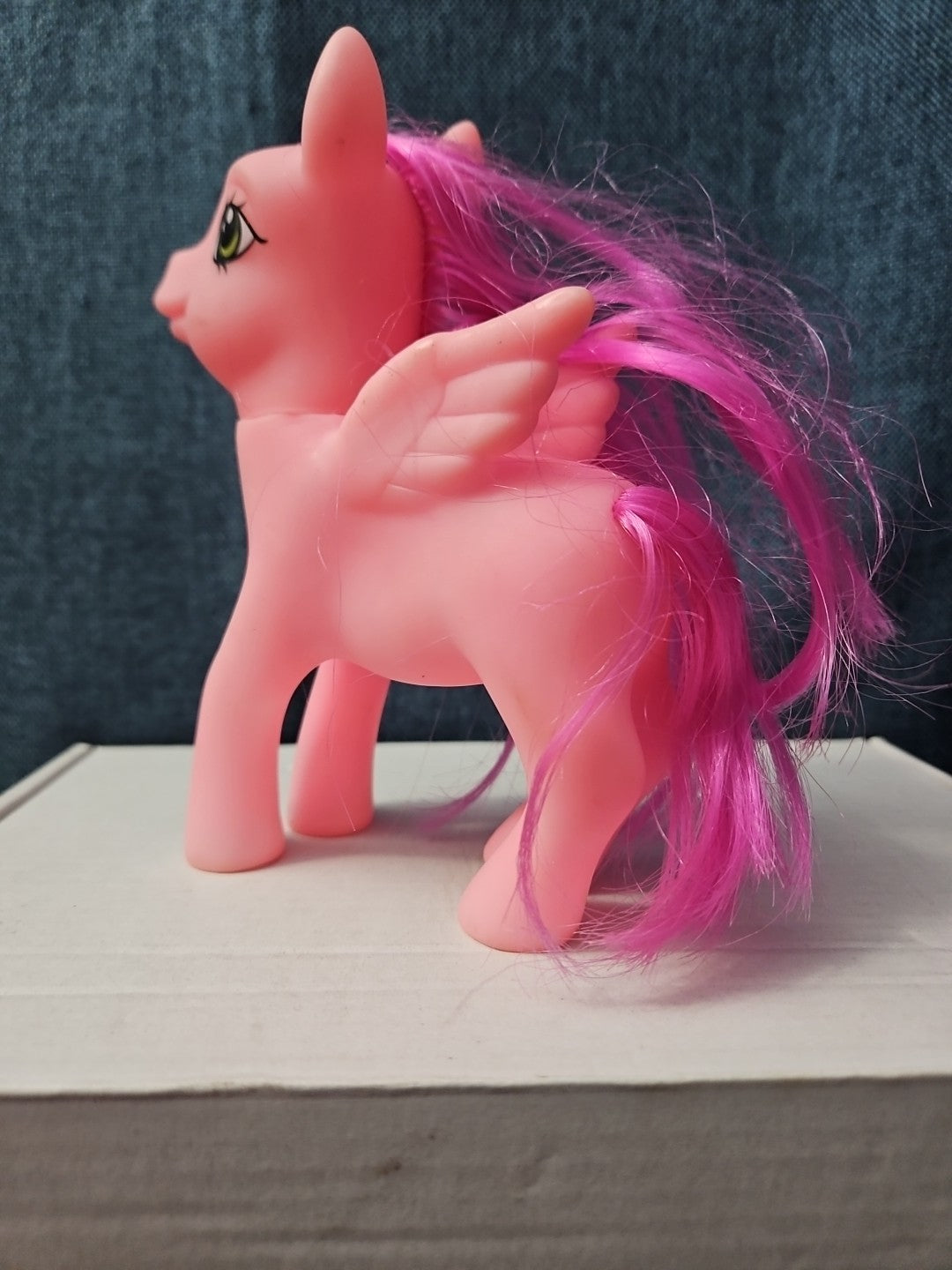 Pink Pegasus Pony Toy | 4.5"  MLP Style "Fakie" Figure | Magenta Hair