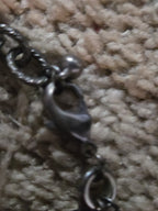 Black Crystal Pearl Necklace Chunky Bib Pendant Antique Chain