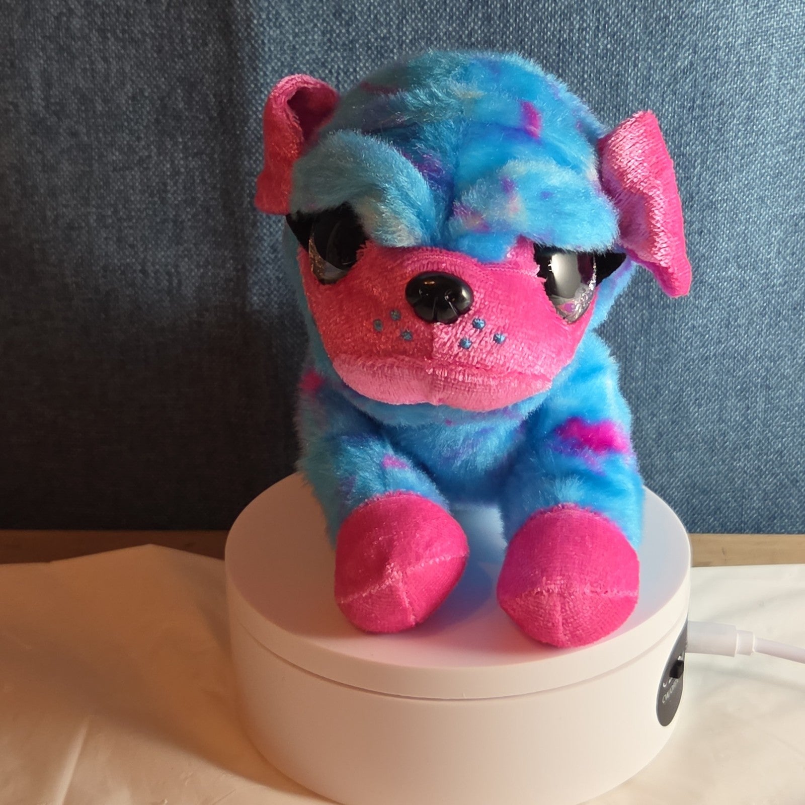 Zuru CoCo Surprise Neon Cone Poppy The Dog Blue & Pink Plush W/ Surprise Inside