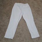 Jones New York Pants Womens 12 Tan White Stripe Pull On Crop Trouser Cotton Good