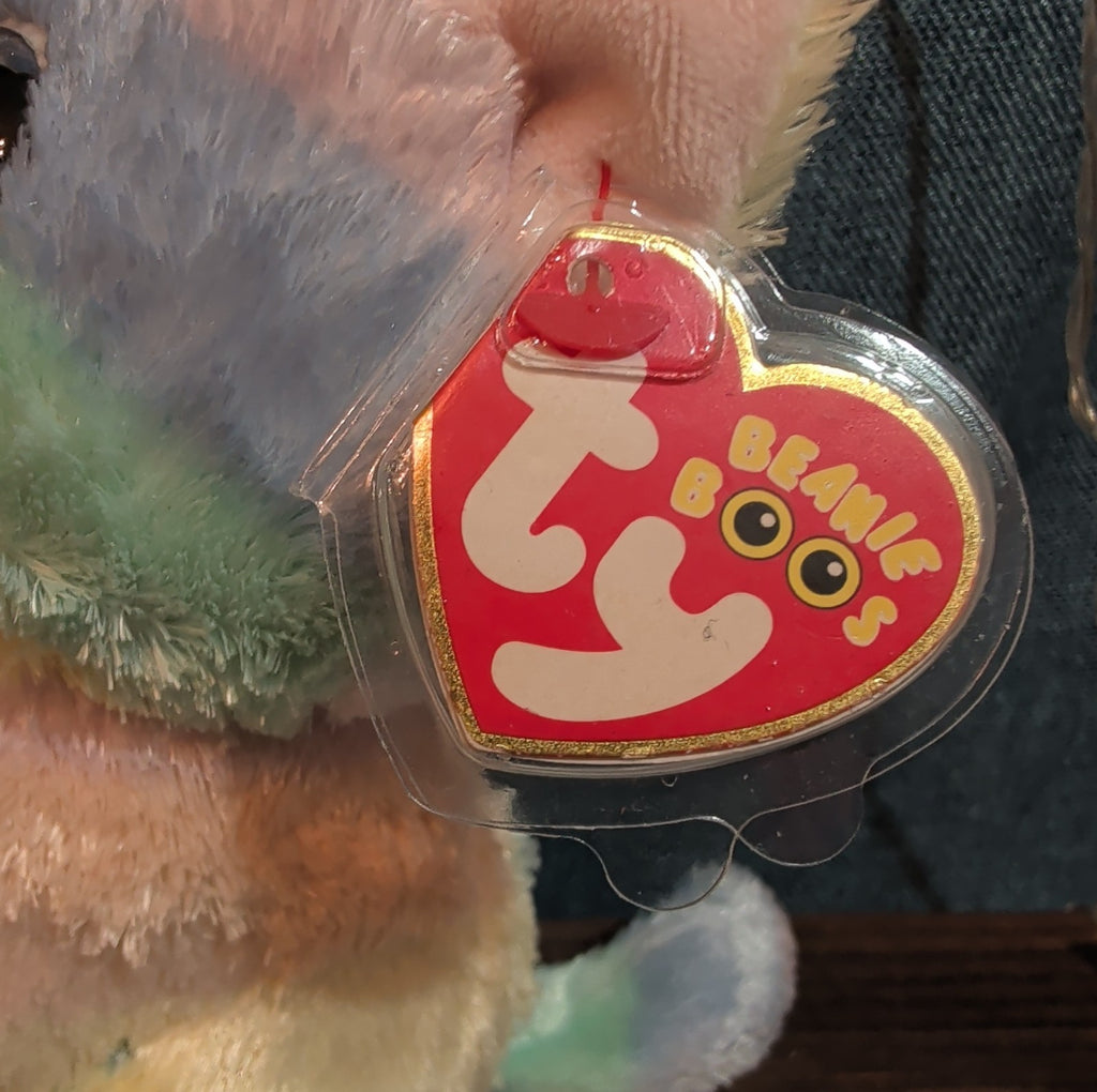 Ty Beanie Boos Heather Uni-Kitty 6" Plush Pastel Rainbow