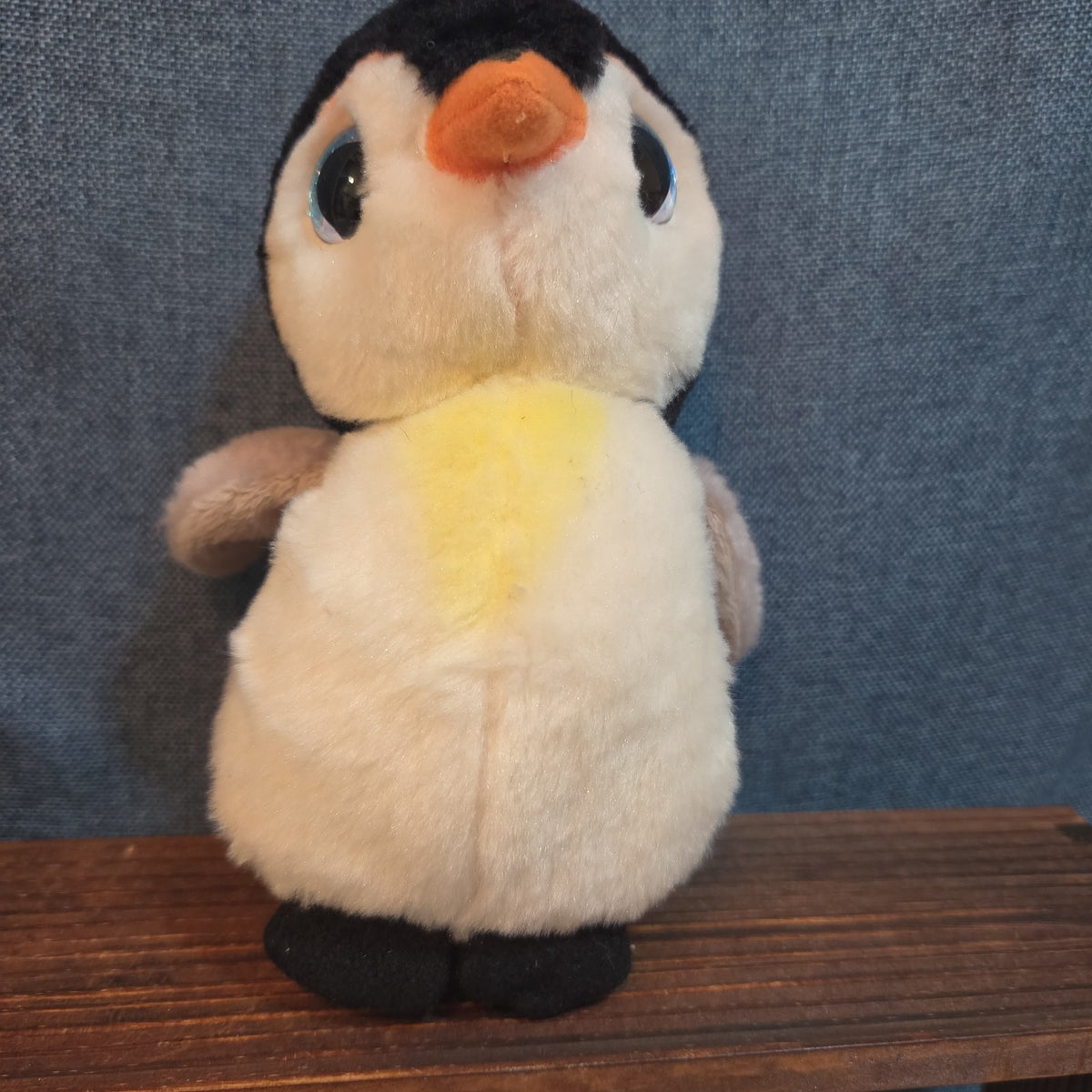 Ty Pongo Penguin Plush Beanie 6" Big Blue Eyes Y2K