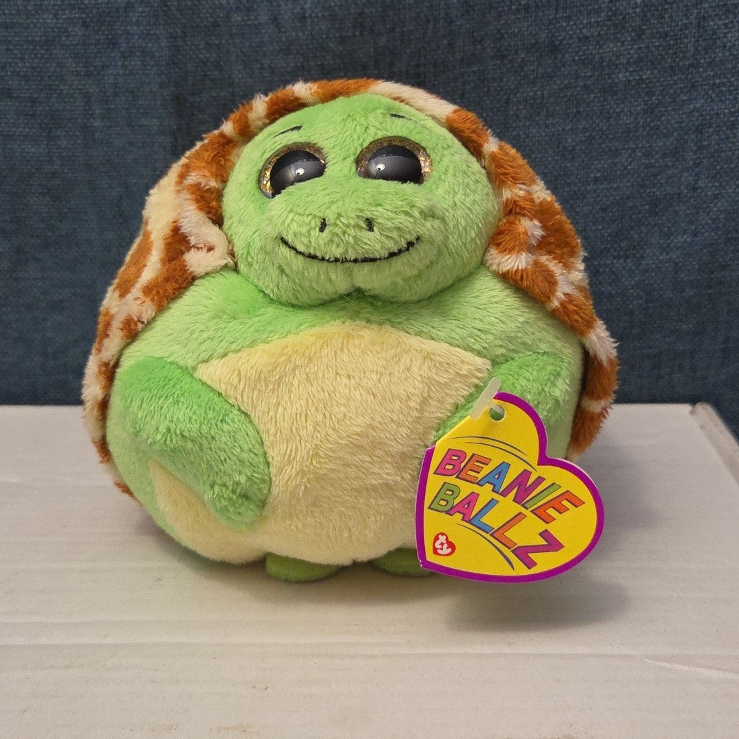 Ty Beanie Ballz Zoom the Turtle Plush Weighted Lands on Feet 2011 Retired MWMT