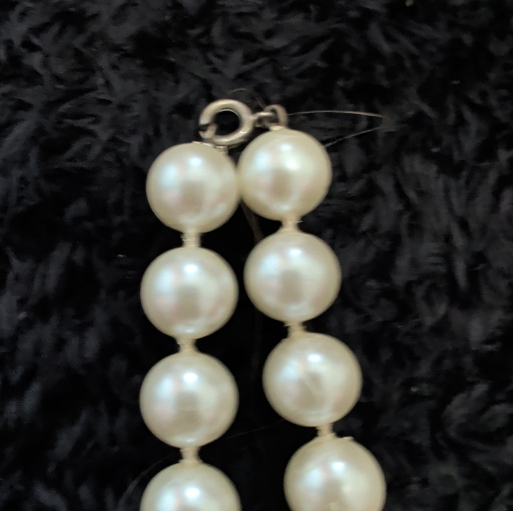 Vintage 54" Champagne Hand Knotted Faux Pearl Flapper Necklace