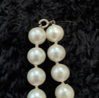 Vintage 54" Champagne Hand Knotted Faux Pearl Flapper Necklace