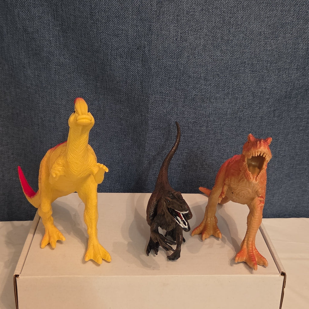 Dinosaur Toy Figures Lot of 6 T-Rex Triceratops Stegosaurus