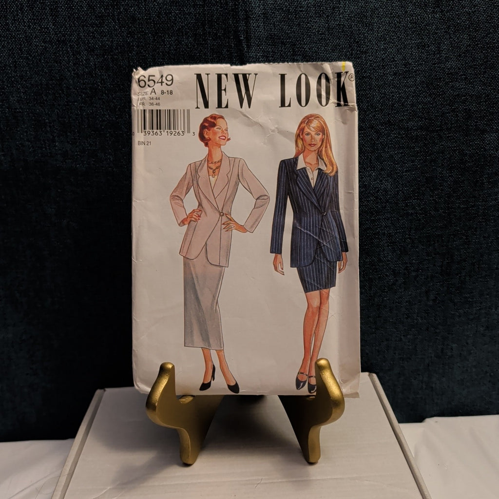 Vintage New Look 6549 & Simplicity 9452 Sewing Pattern Lot - 90s Suit & Wardrobe