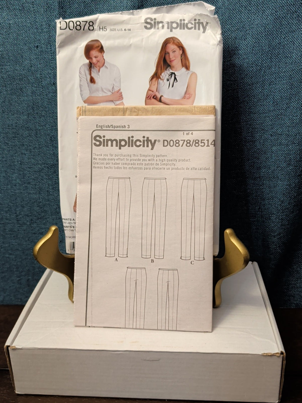 UNCUT Simplicity Pattern D0878 (8514) Amazing Fit Pants Trousers Slim Avg Curvy