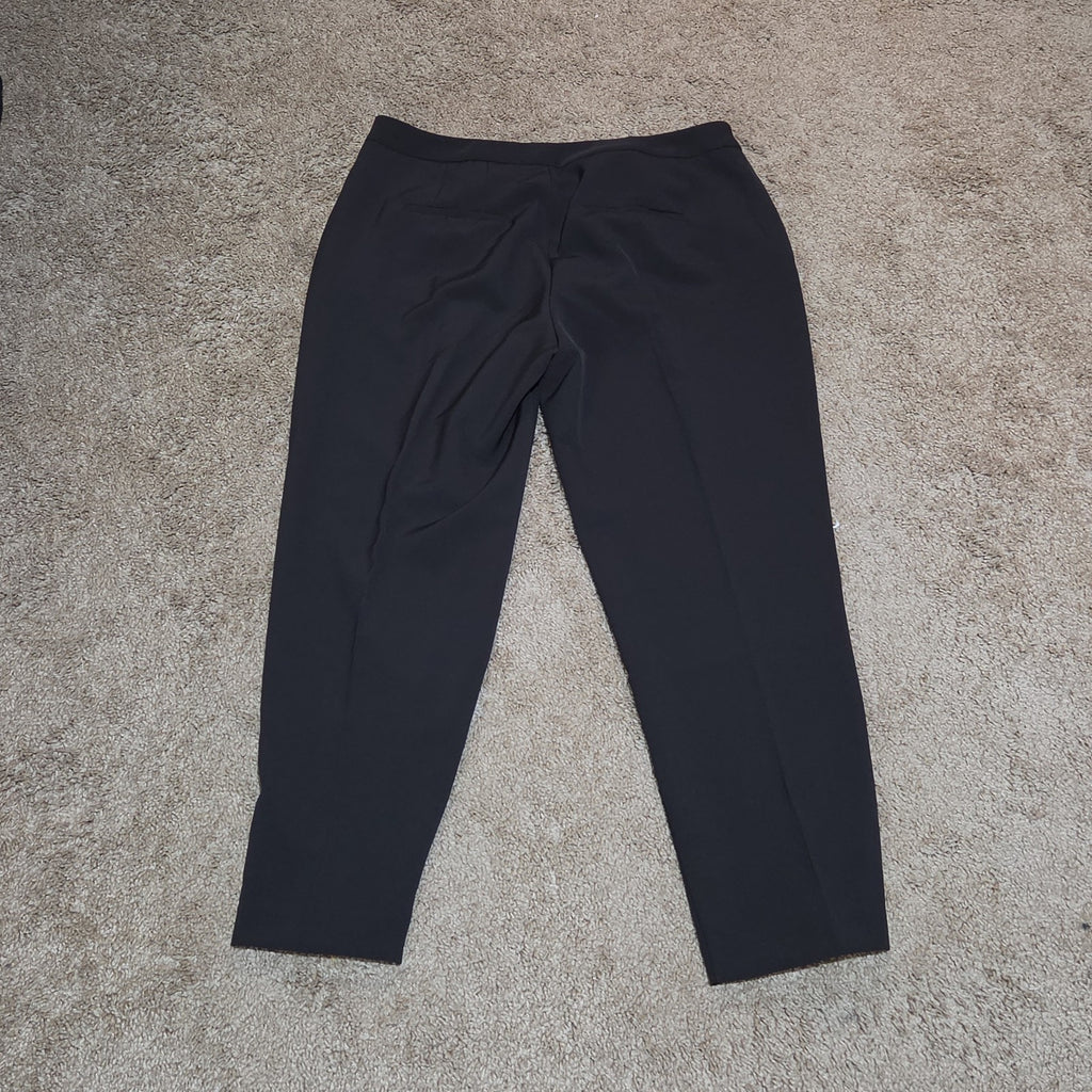 Zac & Rachel Black Dress Pants 14 Pleated Pocket Stretch Career NWOT
