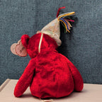 ​Ty Beanie Baby JULY Birthday Bear 2002 Red Teddy Silver Party Hat with Tag