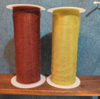 Deco Mesh Ribbon Lot 2 Maroon Gold Metallic Craft Destash