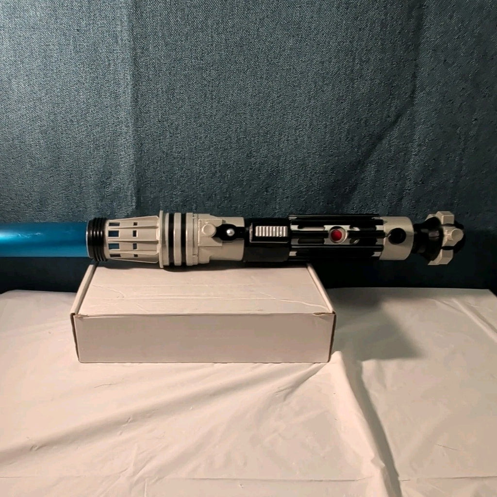 Star Wars Hasbro LFL 2007 Build Your Own Lightsaber Set Obi-Wan Blue TESTED WORK