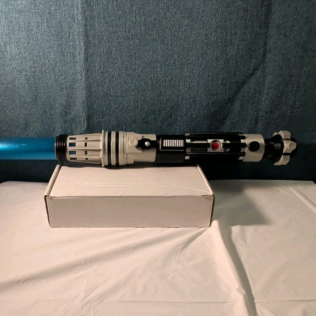 Star Wars Hasbro LFL 2007 Build Your Own Lightsaber Set Obi-Wan Blue TESTED WORK