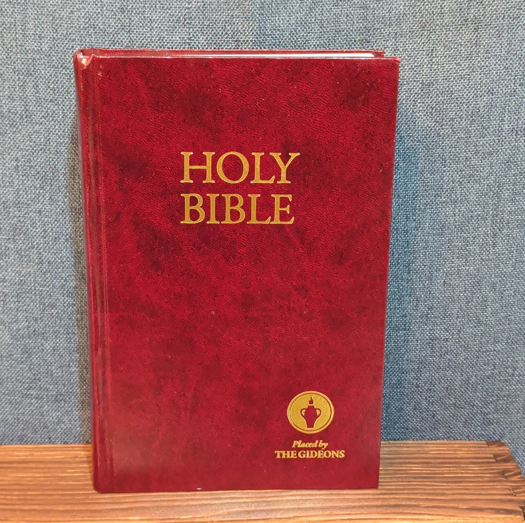 Holy Bible Placed By The Gideons Red Hardcover Book Classic