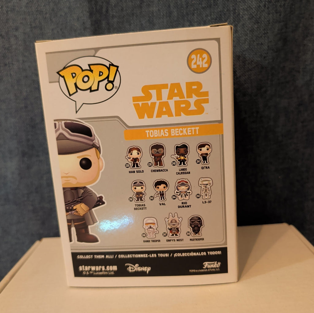 Funko POP Star Wars Tobias Beckett 242 Vinyl Bobble-Head in Box with Protector