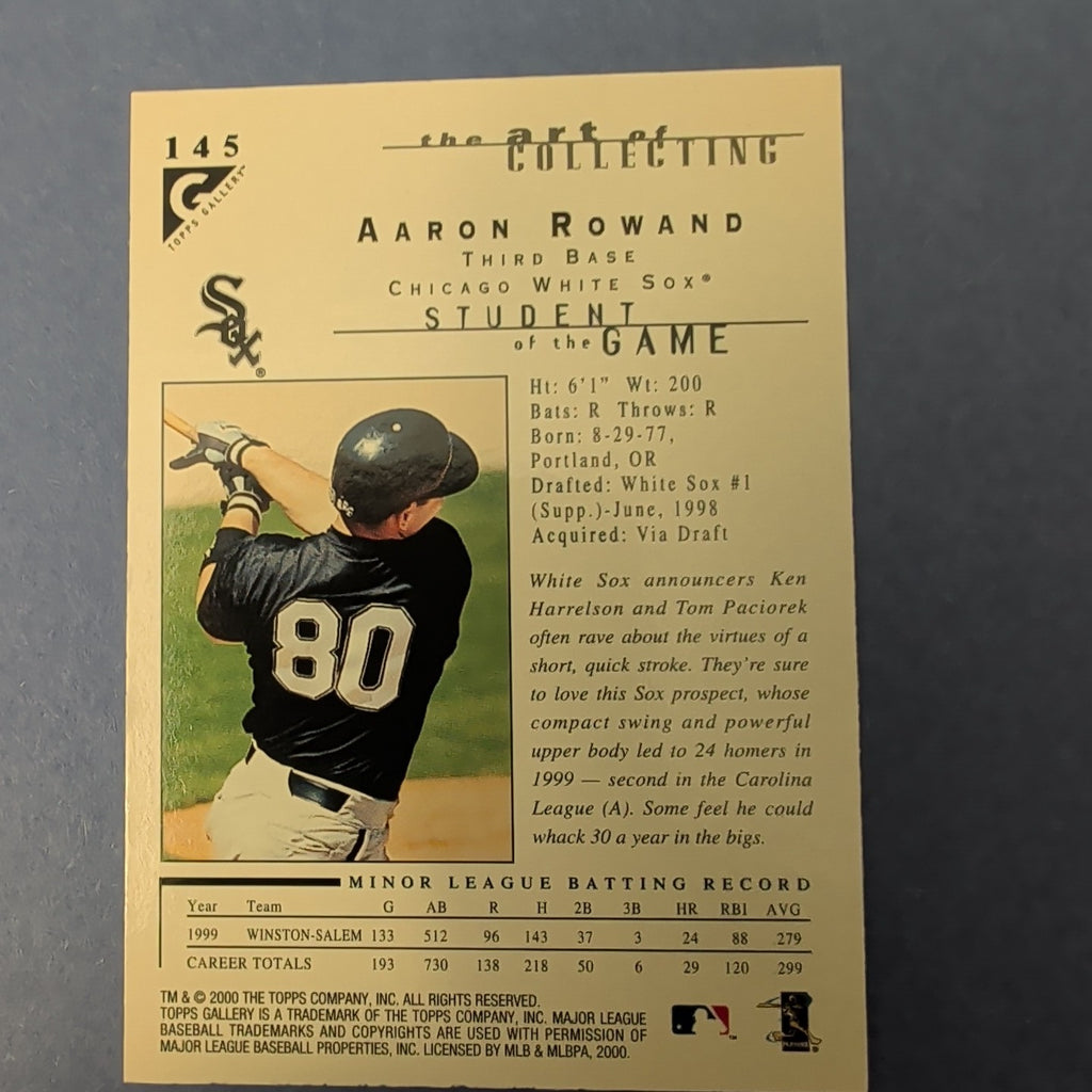 2000 Topps Gallery - Students of the Game Aaron Rowand #145 (RC)