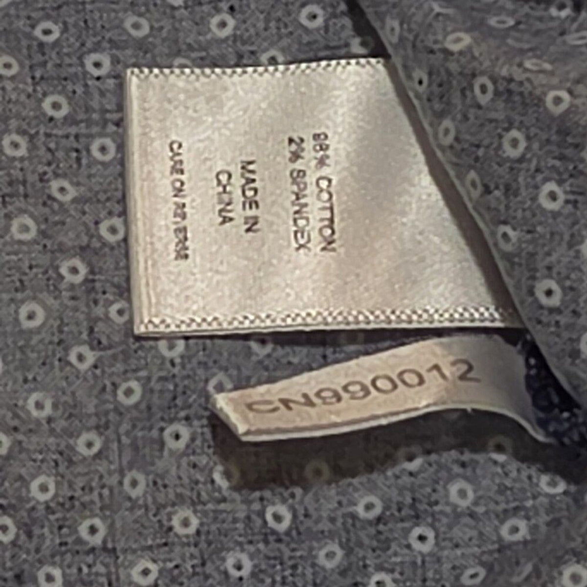 New York & Company Blouse Blue Polka Dot Button Down Office Wear Used Size L