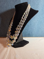 Triple Strand AB Crystal Iridescent Vintage Glam