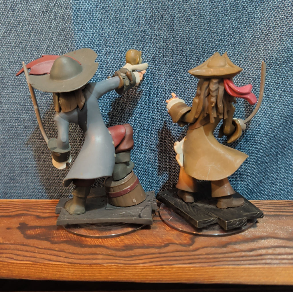 Disney Infinity 1.0 Pirates Jack Sparrow Barbossa Figures Loose