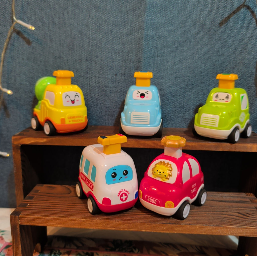 5Pc Pull Back Toy Car Set Toddler Kawaii Push Play