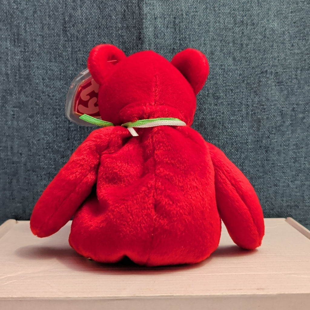 ​Ty Beanie Baby Osito Mexico Red Bear 1999 Retired Flag Chest Mint Tags 04244