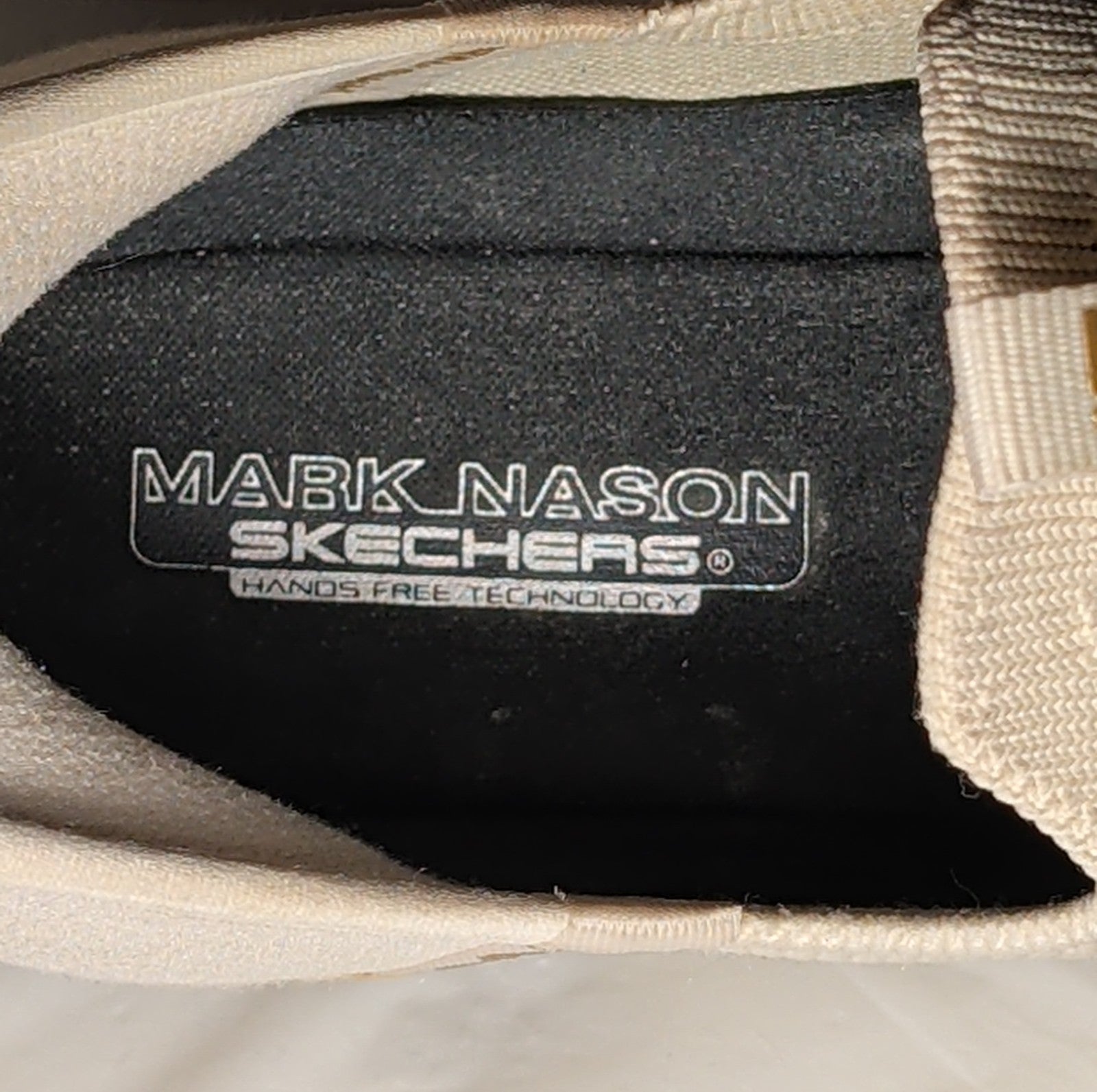 Skechers Mark Nason Slip Ins Wedge Crescent Taupe Knit Sneaker