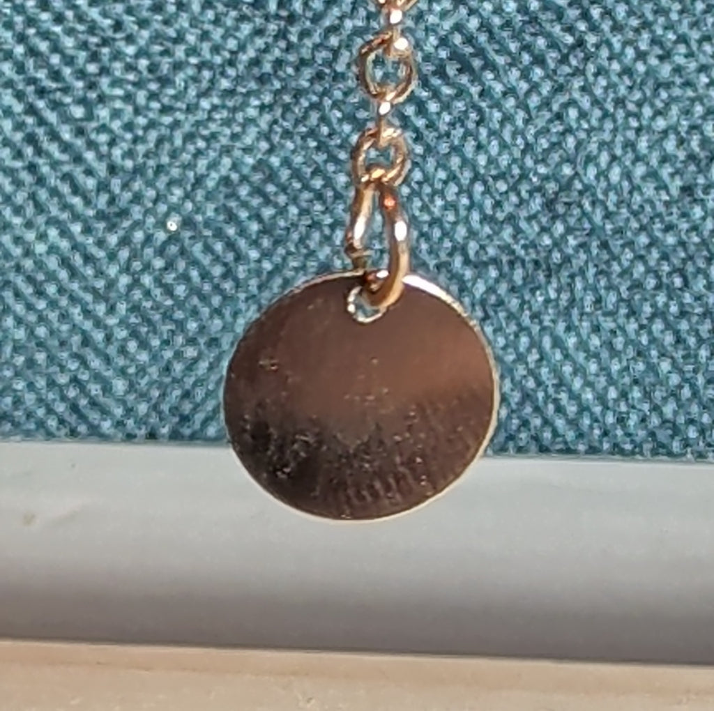 Layered Necklace Gold Tone Medallion Minimalist