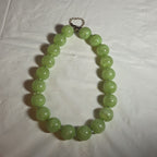 Chunky Bead Necklace Marbled Green Acrylic Retro Y2K PreOwned