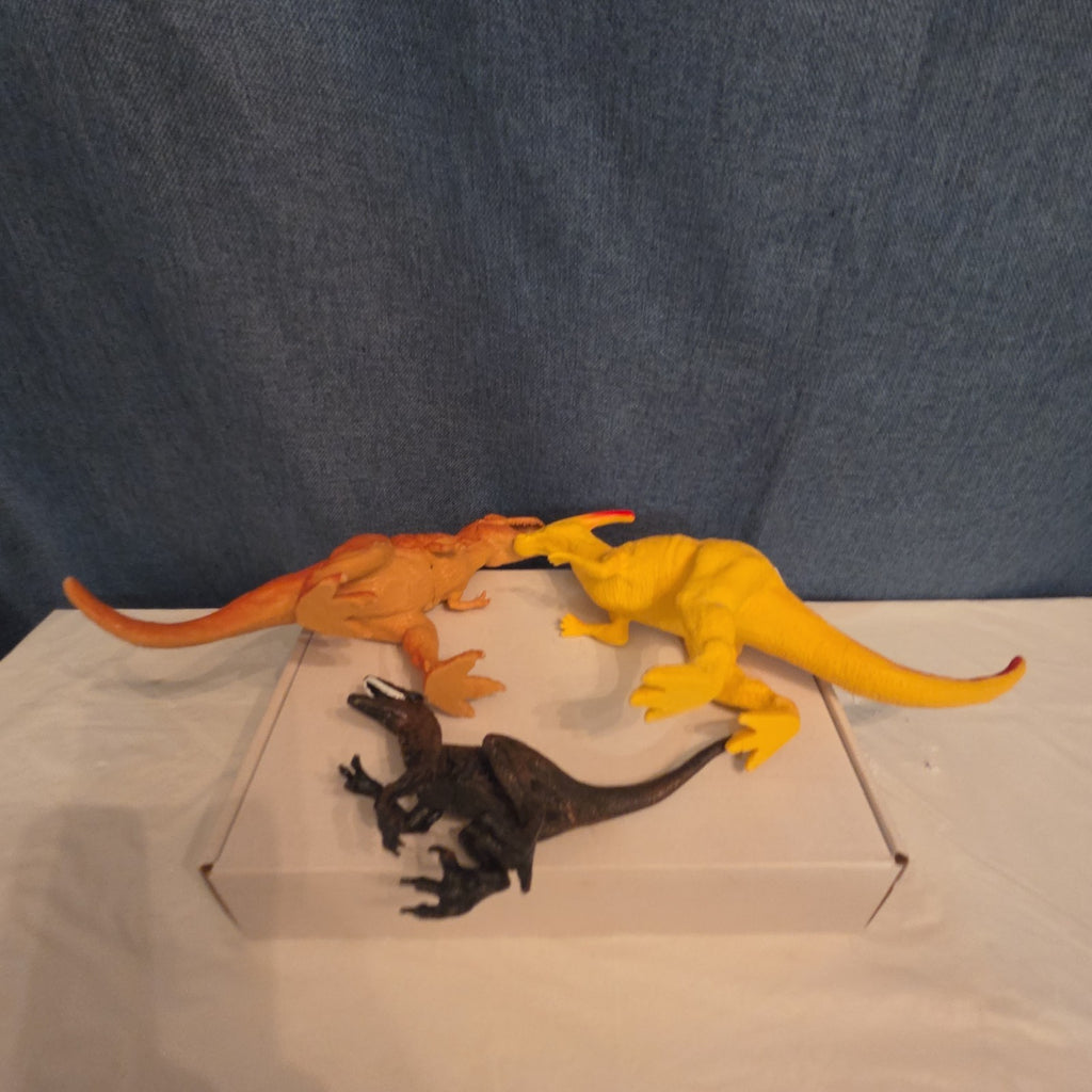 Dinosaur Toy Figures Lot of 6 T-Rex Triceratops Stegosaurus