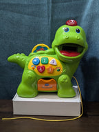 VTech Chomp & Count Dino | Electronic Learning Pull Toy | Tested & Works!