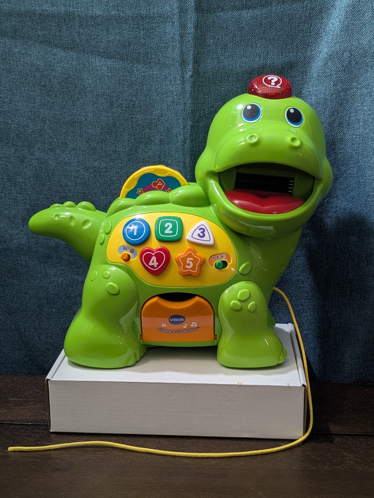 VTech Chomp & Count Dino | Electronic Learning Pull Toy | Tested & Works!