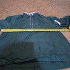 1/4 Zip Pullover Green Jacket Retro Slouchy Size S Casual Windbreaker