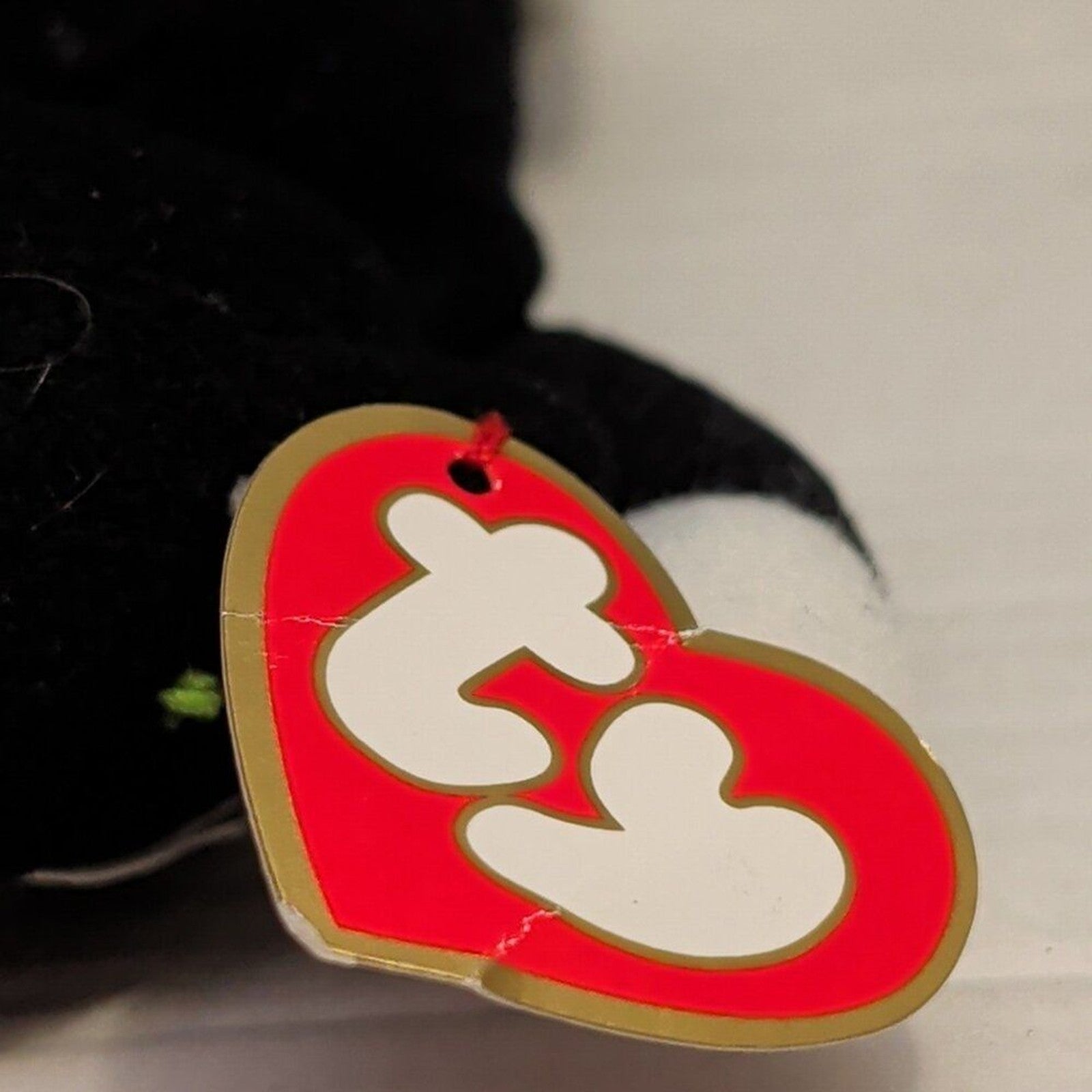 Ty Teenie Beanie Baby Zip Black Cat McDonald's Vintage #10 TAG CREASE/RIP