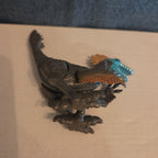 Animal Planet Dino Tower Replacement Raptor Figure Feathered Blue Face Toy
