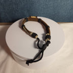 Boho Tribal Leather Cord Bracelet Carved Bead Unisex