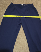 TravelSmith Pants Womens MP Navy Blue Wide Leg Stretch Travel Pull On Style 3212