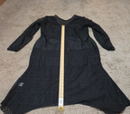 Black Lace Crochet Midi Tunic Dress Festival Whimsigoth XXL